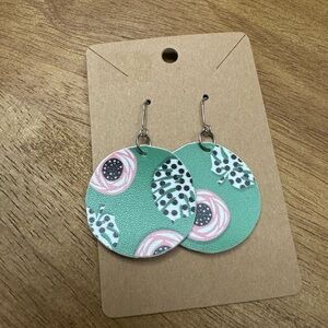 5/$10 Mint Green‎ and Pink Patterned Earrings